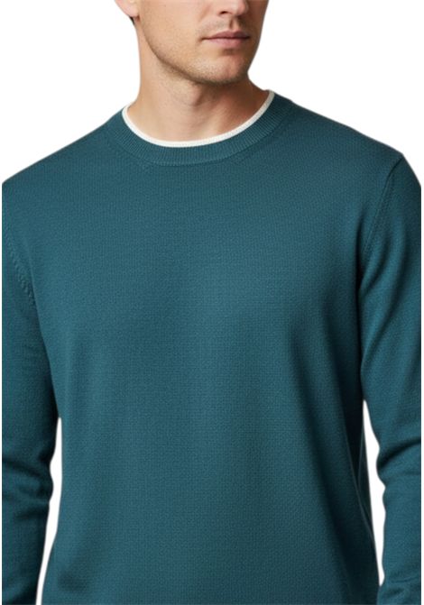 Crew neck jumper with contrasting trim MASQ | sweaters | M5625 66605110